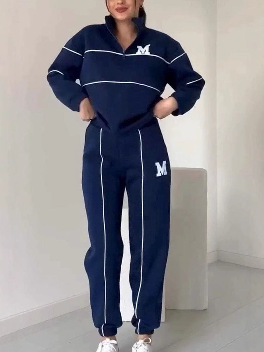 Autumn and winter new sweatshirt letter long sleeve trousers leisure sports suit