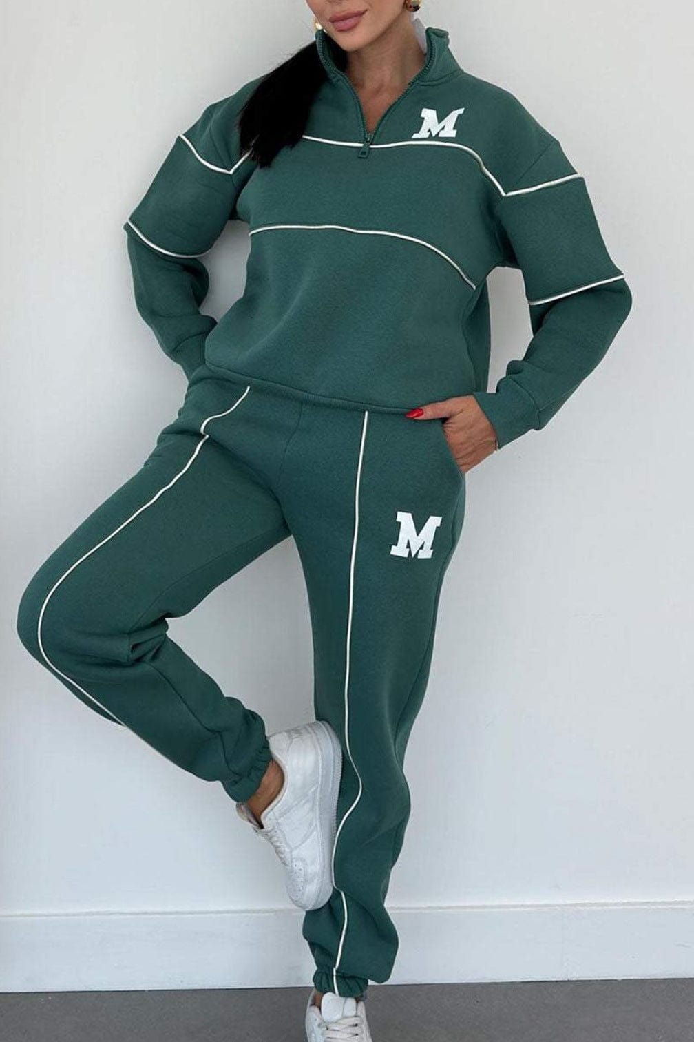 Autumn and winter new sweatshirt letter long sleeve trousers leisure sports suit