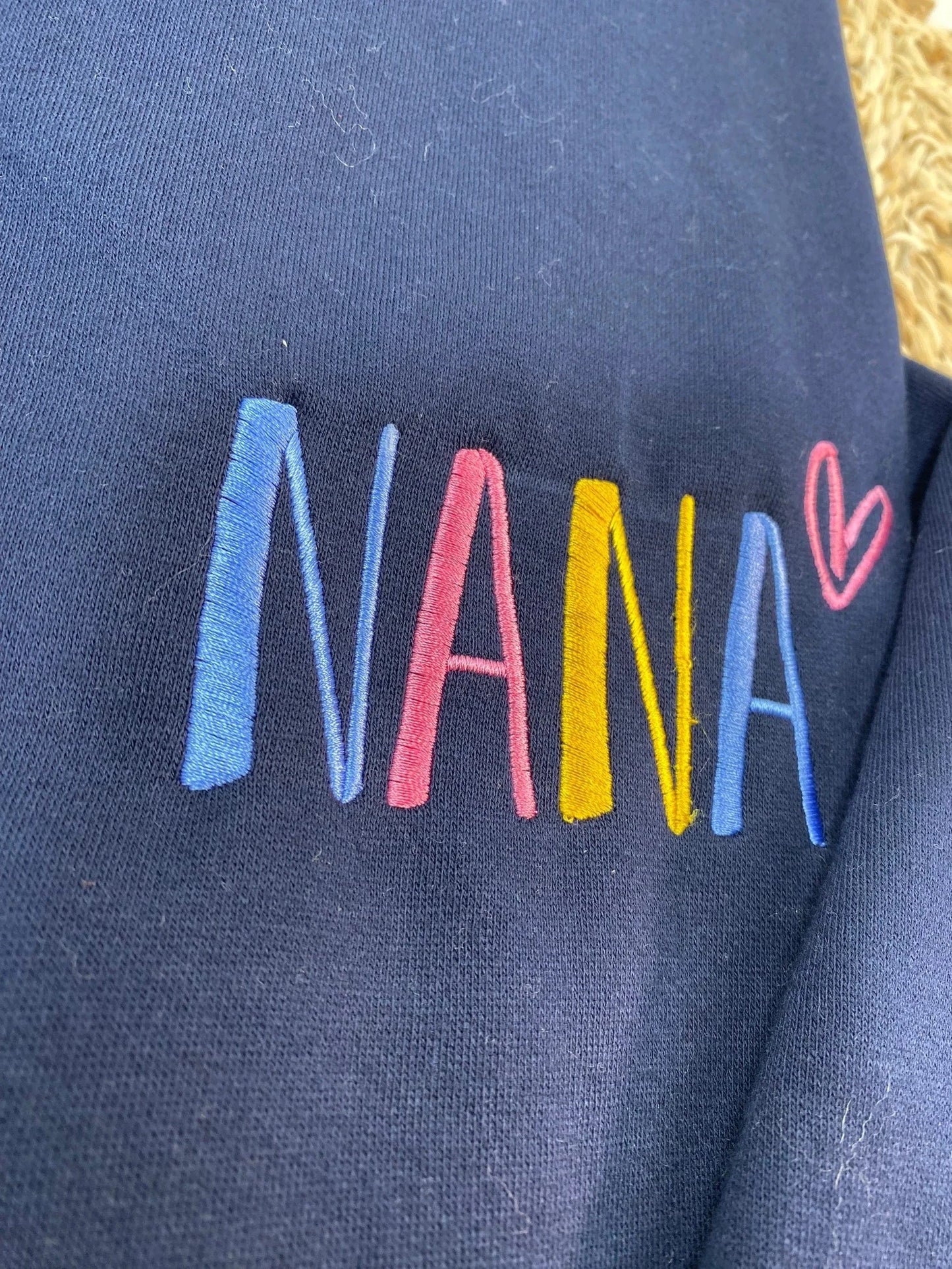 Custom Embroidered Grandma Valentine Day Sweatshirt, Gift for Grandma, Nana Hoodie, New Grandma Gift