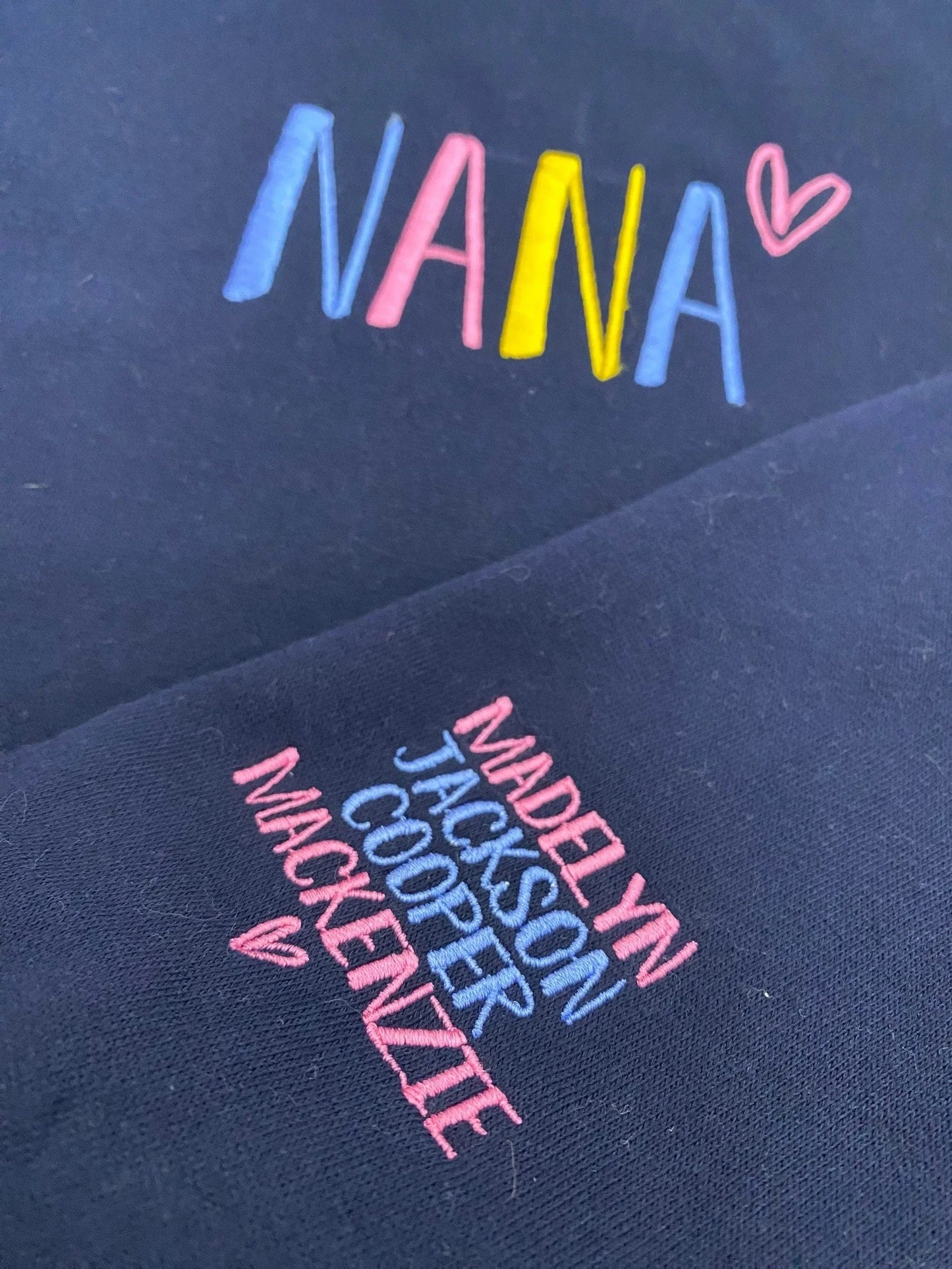 Custom Embroidered Grandma Valentine Day Sweatshirt, Gift for Grandma, Nana Hoodie, New Grandma Gift