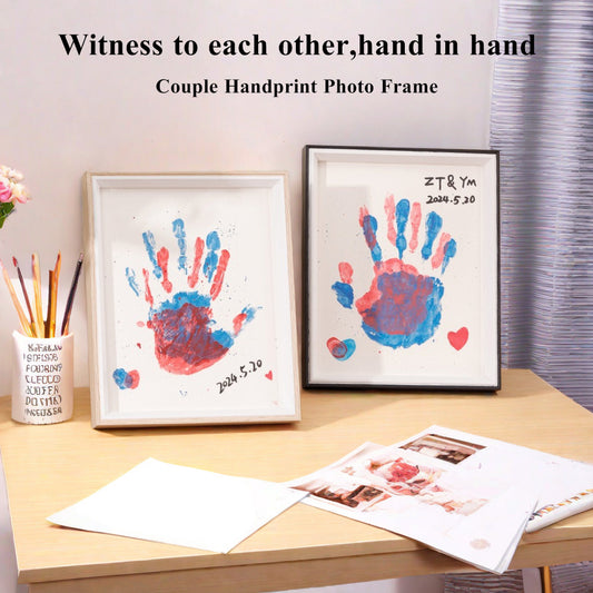 Diy couple handprint picture frame Birthday gift Anniversary Valentine's Day picture frame
