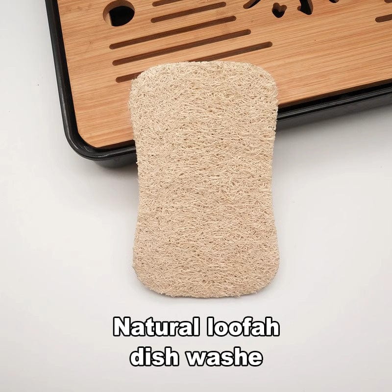 All natural kitchen dish scrubber - loofah is grease free