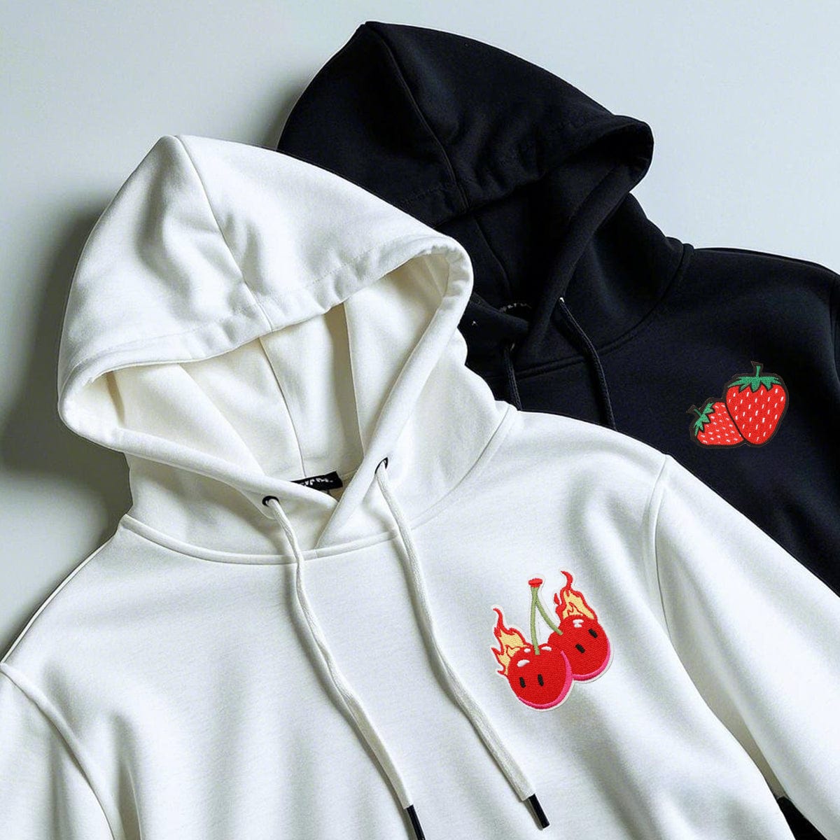 Custom Embroidered Sweatshirt - Cartoon Fruit series embroidered hoodie sweatshirt