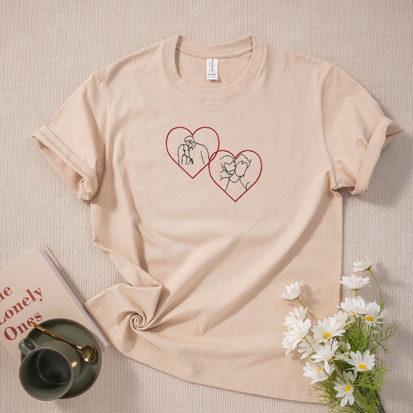 Love Custom personalized custom contour Embroidery