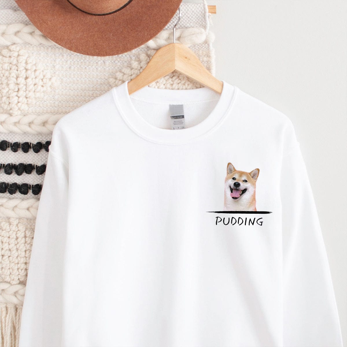 Custom Embroidered Hoodie | Fall Edition Heat Transfer Pet Photo Design | Unique Style for Pet Lovers in Europe & America