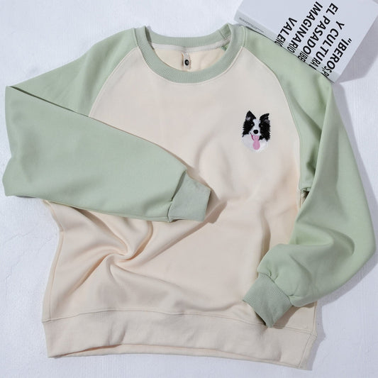 Custom embroidered pet color matching sweatshirt