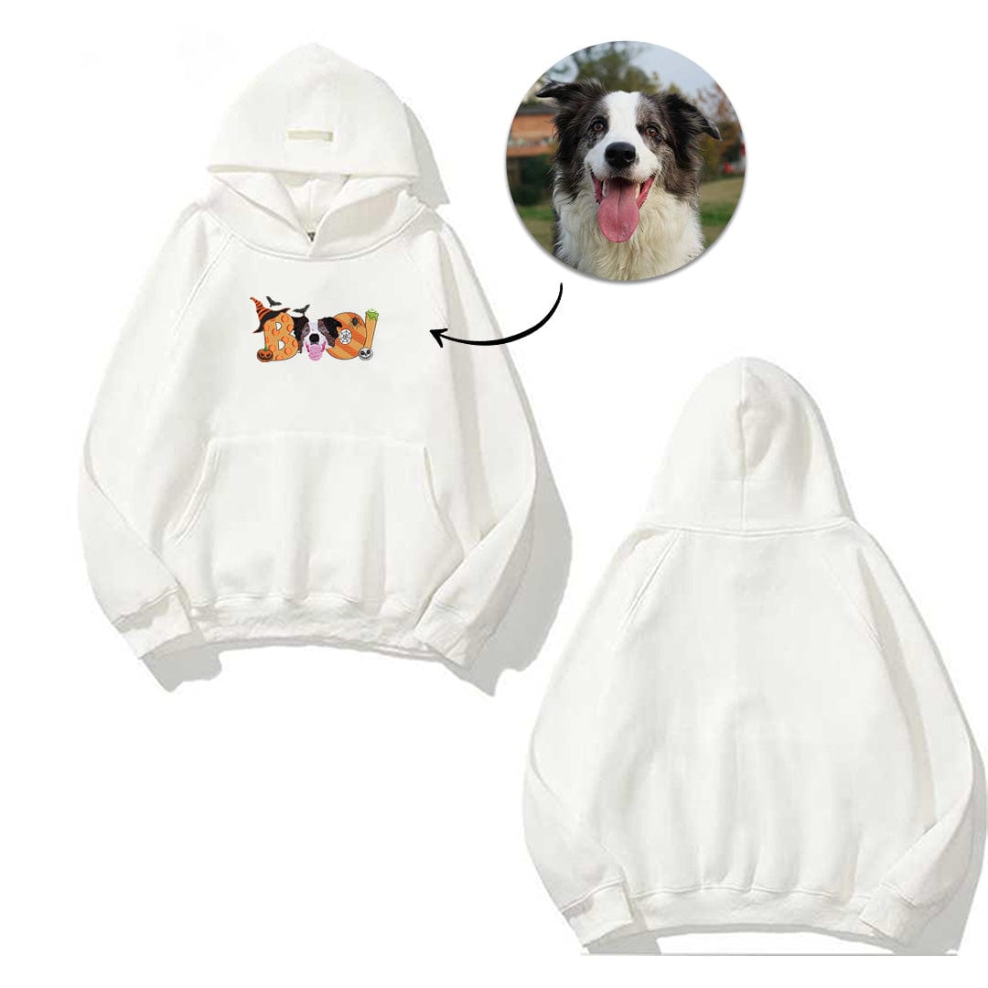 Custom embroidery personalized Halloween BOO pet custom men and women retro street couple sportswear