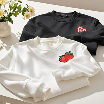 Custom Embroidered Sweatshirt - Cartoon Fruit series embroidered hoodie sweatshirt