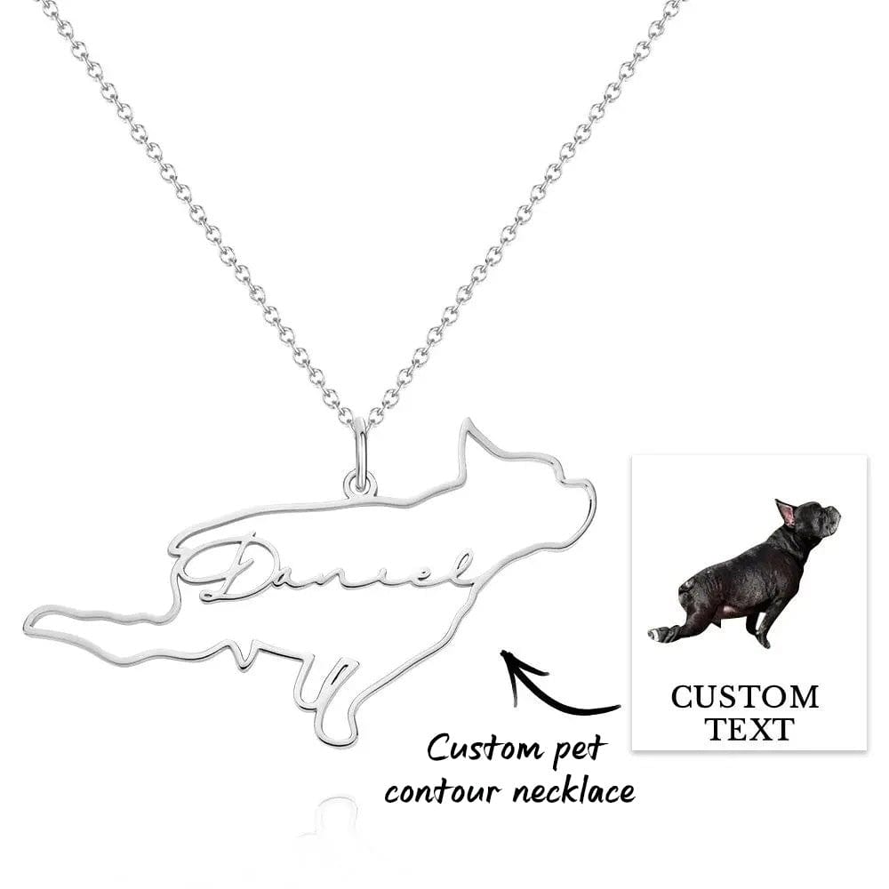 Collier contour animal personnalisé 