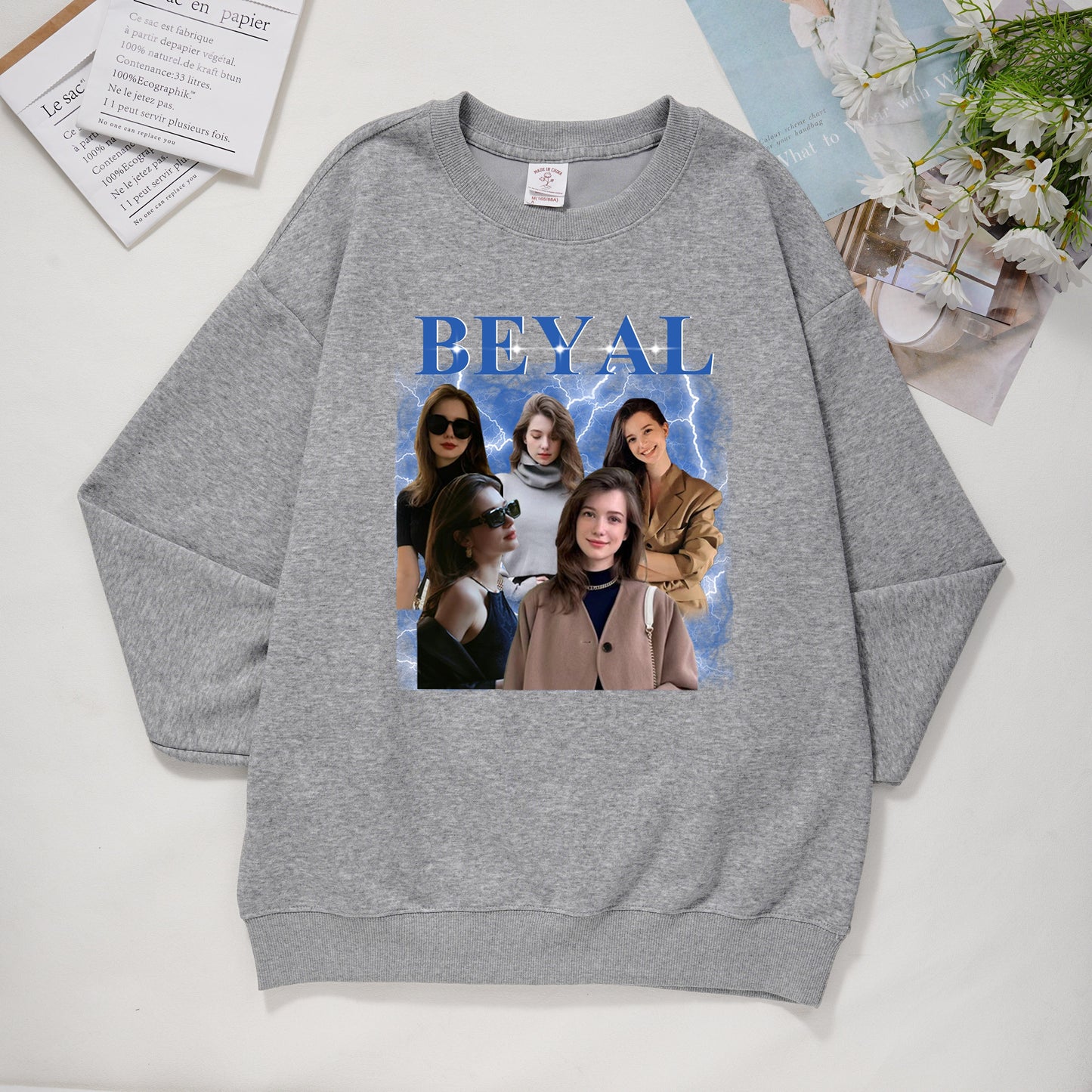 T-Shirt/Sweatshirt mit individuellem Fotodruck – Geschenk für Familienmitglieder, Tierliebhaber