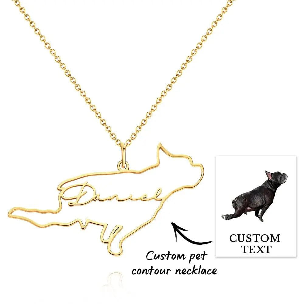 Collier contour animal personnalisé 