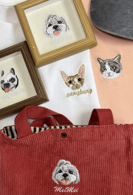 Mystichot Embroidered pet photo frame