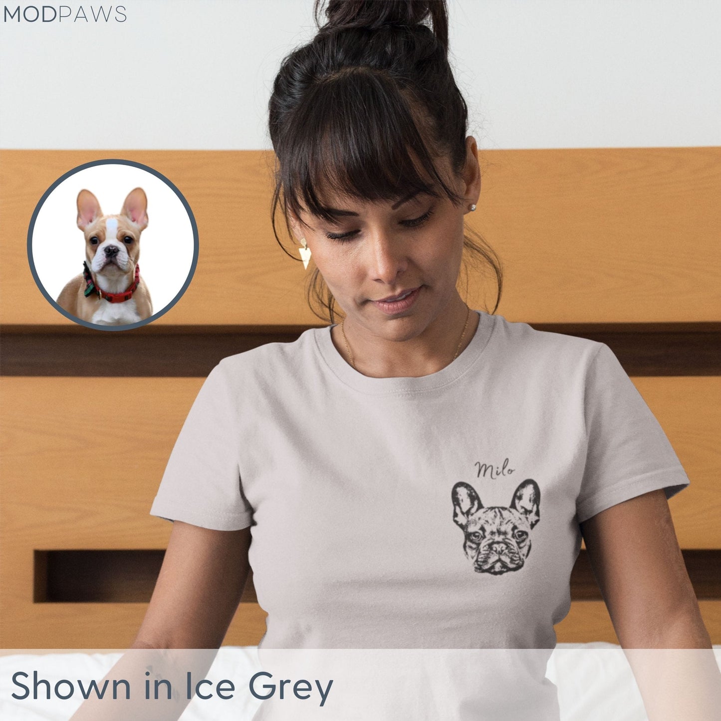 Camisa de mascota personalizada - Foto de mascota de esquina + nombre