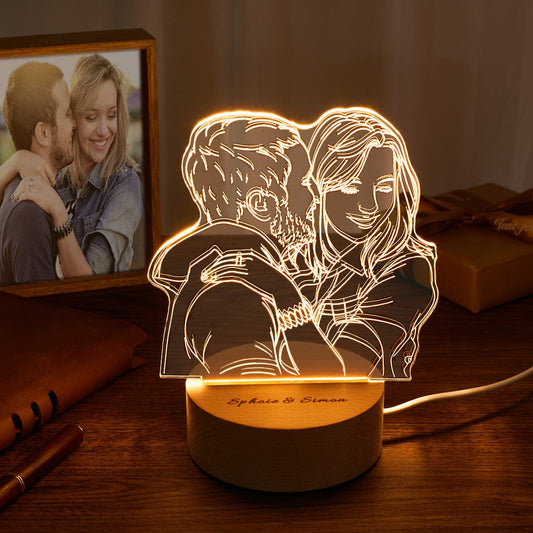 Regalo de luz de noche 3D personalizado personalizado