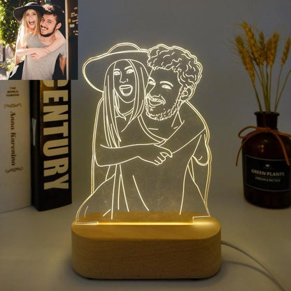 Cadeau personnalisé de lampe d’amour